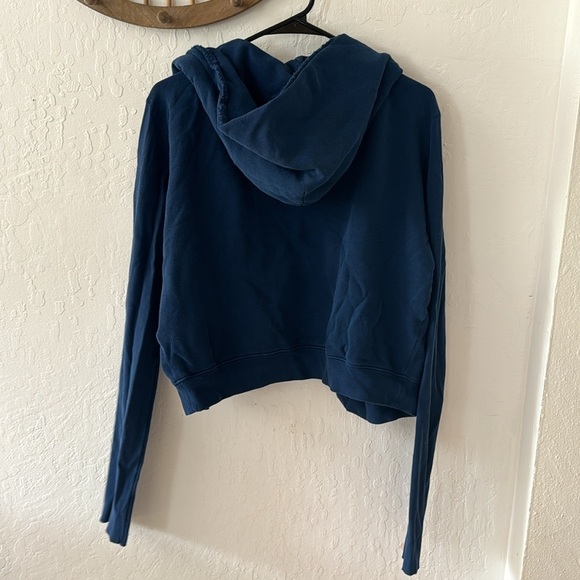 Frank & Eileen Navy Blue Tee Lab Worn Edge Zip Up Blazer Hoodie - Picture 6 of 10